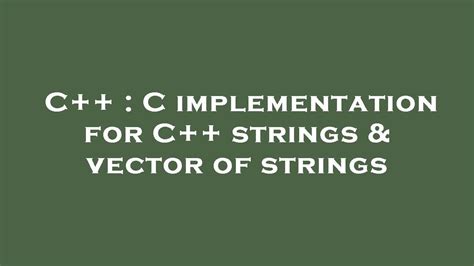 Image result for How Works Vector String Function C