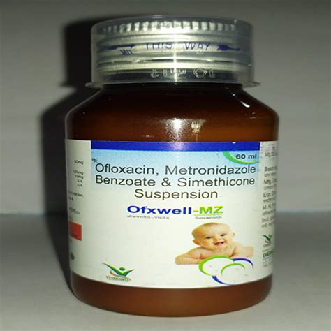 Ofxwell MZ Suspension - Ofloxacin, Metronidazole Benzoate & Simethicone ...