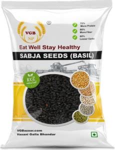 VGBNP VGBNP 100% Natural & Original Basil Seeds, Sabja Seeds 1kg Basil ...