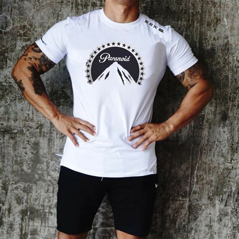 PARANOID White short sleeve tshirt – MUSCLE MANIAXS