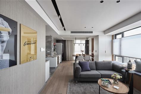 现代台式公寓客餐厅装修效果图_齐家网装修效果图