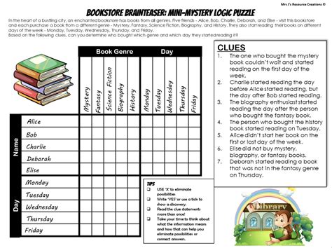 Free Printable Logic Puzzles with Grids | FREE Printable
