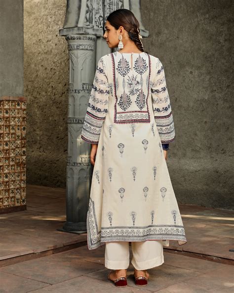 Off white and Maroon A-line Suit Set – Ekasmaye