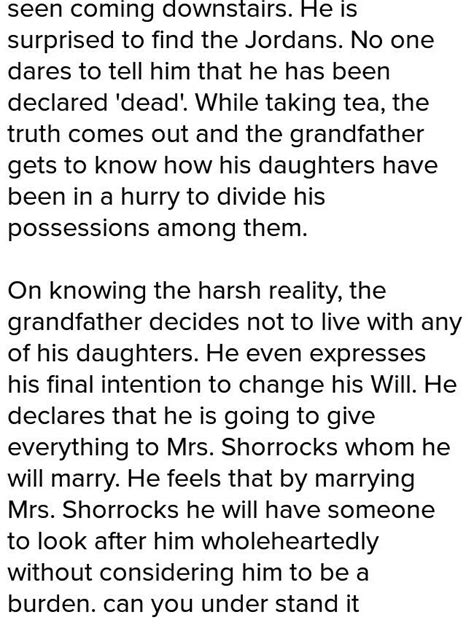 the dear departed summary of class 10 - Brainly.in