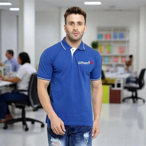 Men's Polo T-shirt - Embroidered Logo | 100% Cotton, 280 GSM – Giftech ...
