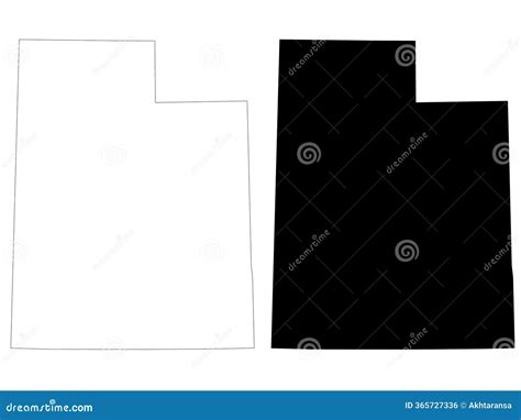Utah Outline Symbol. US State Map. Vector Illustration | CartoonDealer ...