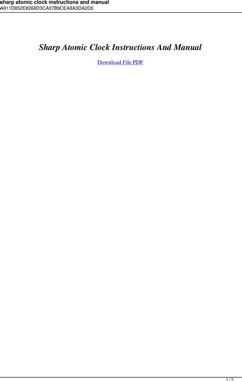 Image result for Sharp Clock SPC364 Manual