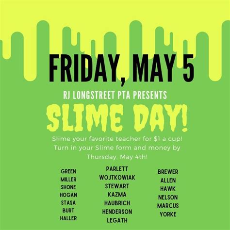 Annual RJL SLIME DAY!!!, RJ Longstreet Elementary School, Daytona Beach ...