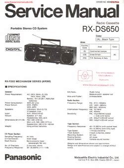 Panasonic RX-DS650 Service Manual PDF Free Download