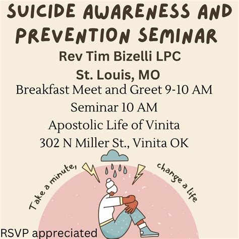 Suicide Awareness and Prevention Seminar , Apostolic Life of Vinita ...