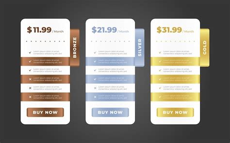 Pricing Table Design 的图像结果