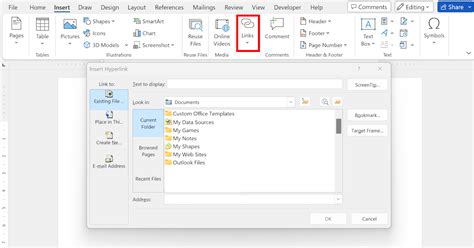 Image result for Insert Hyperlink in Word