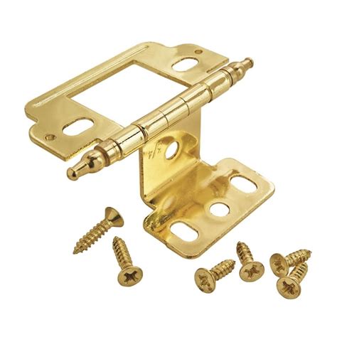Amerock 3/4-in Polished Brass Flush Cabinet Hinge at Lowes.com