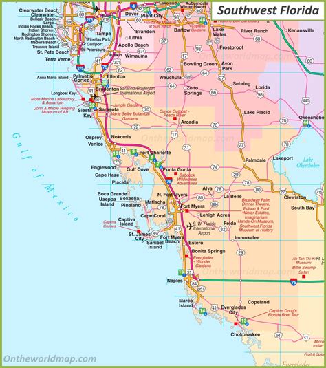 Map of Sw Florida Beaches | Beach Map