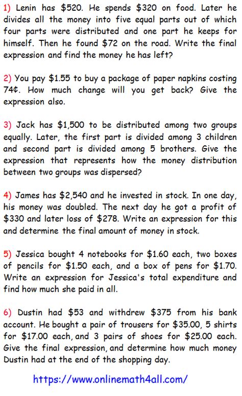 Image result for Practice Word Problems Order of Operations