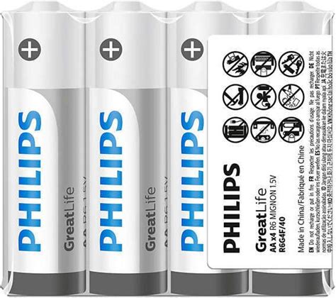 PHILIPS Zinc Chloride AA Performance Batteries For Everday Ectronics ...