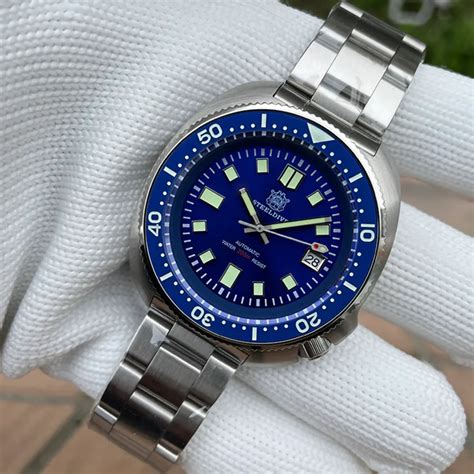 Steeldive SD1970 6105 Turtle Diver Watch V2 - Blue – DREAM WATCHES