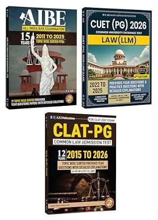 Buy AIBE Exam Books 2026, CLAT PG and CUET PG LLM(3Books) Previous Year ...