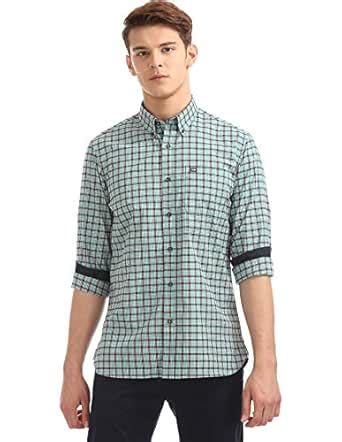 Arrow Sports Men's Checkered Slim Fit Cotton Casual Shirt (ASVSH1387 ...