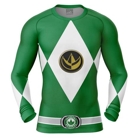 Red Ranger Power Rangers Long Sleeve Rash Guard Compression Shirt ...