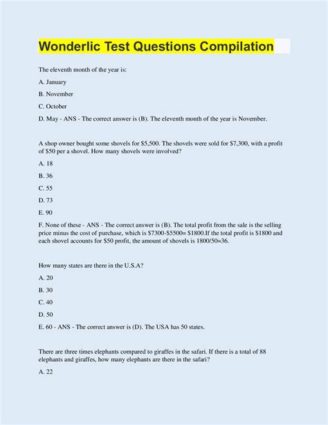 Image result for Wonderlic Test Questions
