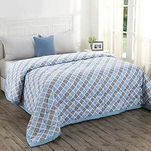 Buy maspar Bellezza 115 GSM Claire Blue Double Quilt Set Online at Low ...