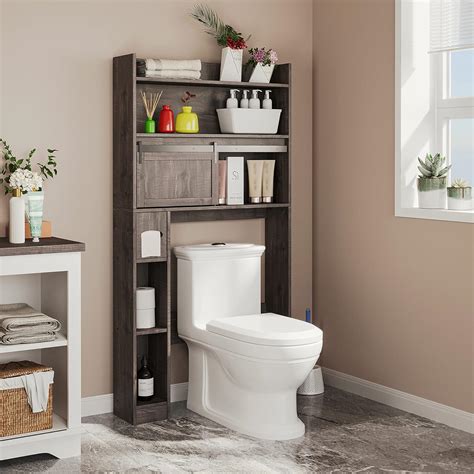 Buy Furniouse Over The Toilet Storage Cabinet, 6-Tier Bathroom Rack ...