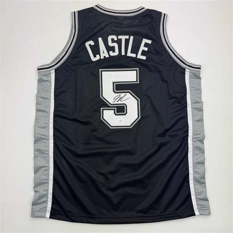 Autographed/Signed Stephon Castle San Antonio Black Basketball Jersey ...