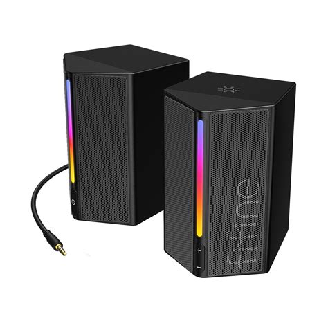FIFINE Computer Speakers, Desktop PC Speakers with Volume Control, RGB ...