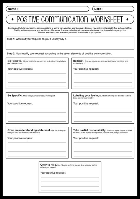 15 Positive Communication Worksheets For Teens - Free PDF at worksheeto.com