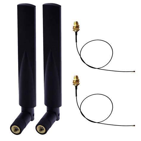 8dBi 2.4G/5G Dual Band 5.8MHz WiFi Router Antenna with RP-SMA Jack Male ...