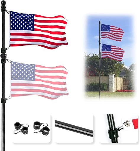 Amazon.com : HIBLE 16 Foot Flag Pole Heavy Duty, 1.5 Inch Strong Carbon ...