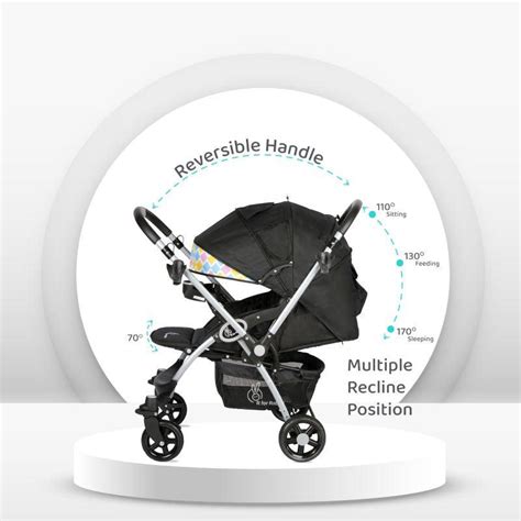 Chocolate Ride Baby Stroller & Pram - Reversible Handle