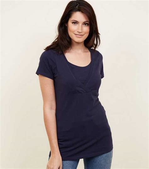 Maternity Navy Nursing T-shirt | New Look
