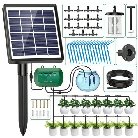 Sistema de riego solar para sistema de riego de jardín, kit de riego ...