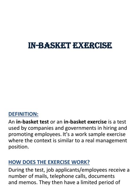 Image result for In-Basket Test Example for Retail