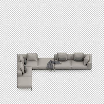 Isometric sofa 3d render isolated | Premium PSD