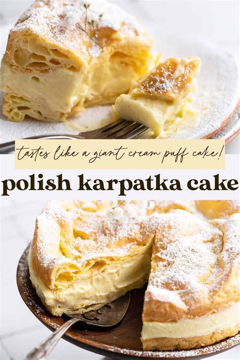 Karpatka (Polish Carpathian Cream Cake Made with Choux Pastry) | Recipe ...