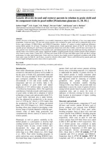 Genetic diversity in seed and restorer parents in relation to grain ...