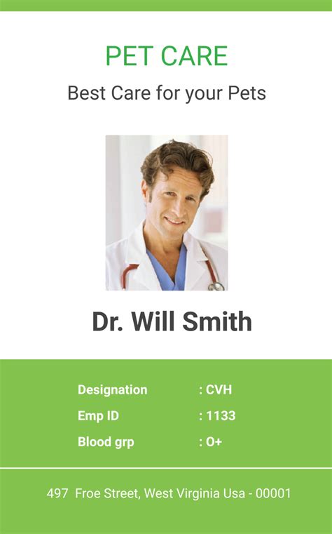 Printable Pet Id Card Template Printable World Holidayservice Dog Id ...