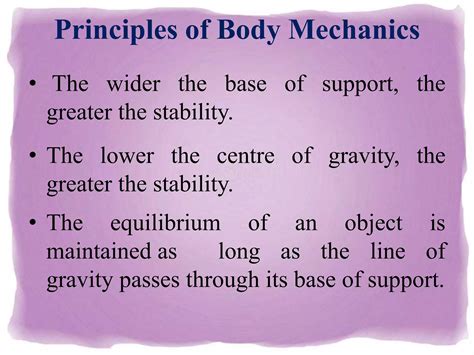 Principles of body mechanics | PPTX