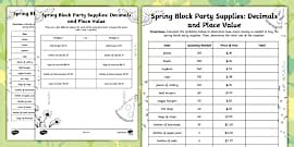 Understanding Decimal Place Value Worksheet (teacher made)