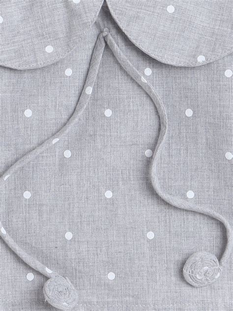 Grey Polka Dots Coordset with Crop top and Pleated Pants – Knitting ...