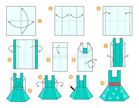 Image result for Origami Dress Tutorial