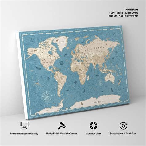 World Map: Buy Premium Framed Old & Modern Map Art Prints Online ...