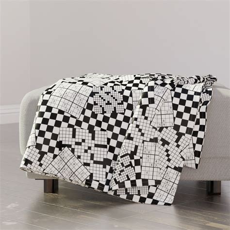 the Daily Puzzles - Black and White Blanket | Shutterfly
