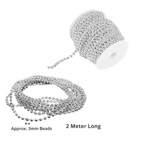 Silver Pearl Beads String 2m for Cake & Craft Decoration