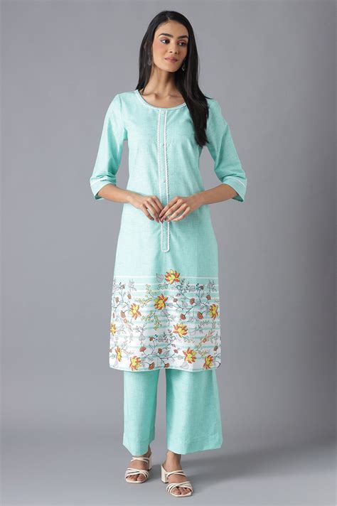 Buy Lichen Green Ethnic kurta with Culottes Online for Woman | Shop for ...