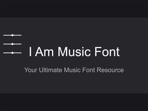 I AM MUSIC FONT — Your Ultimate Music Font PNG | Awesome Indie