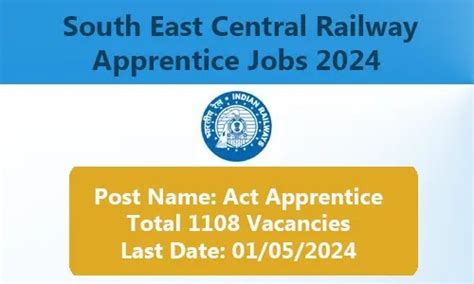 SECR Apprentice Recruitment 2024, Apply Online, 1108 Railway Vacancies